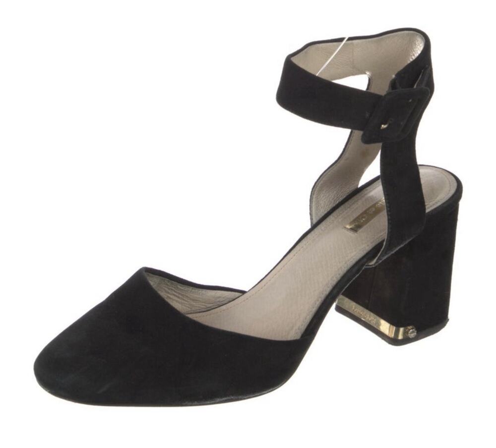 Louise Et Cie Ines Ankle Strap Pump Bla Me Suede Sz 11